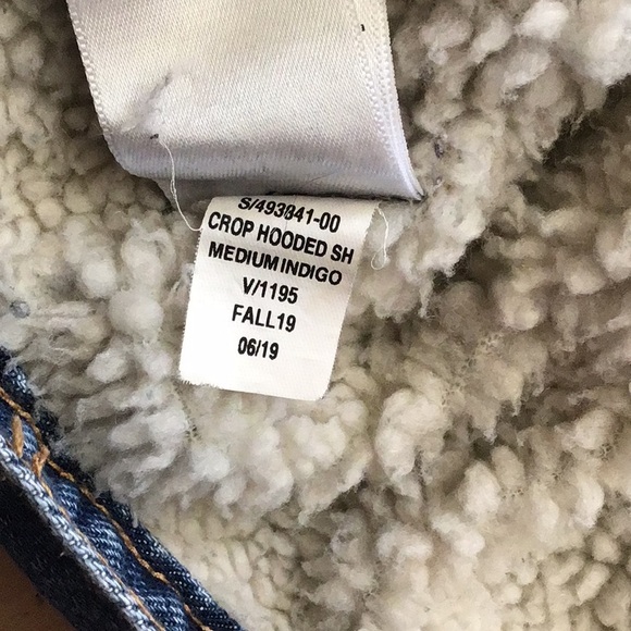 GAP Denim Sherpa Hooded Jacker - Picture 12 of 13